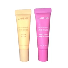 Laneige Lip Glowy Balm Sweet Candy + Vanilla .17 Size NWOB New Bundle Of 2
