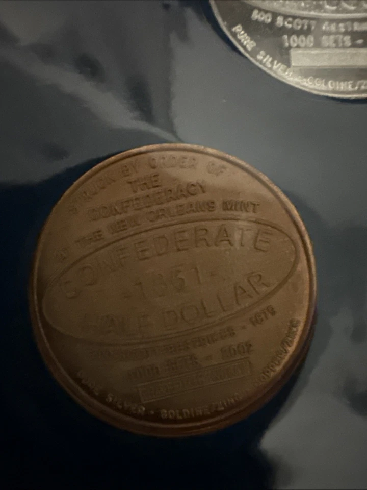 2002 Patrick Mint Confederate Half Dollar Restrike 3-Coin Set 999 Silver 1/1000 - Image 3 of 4