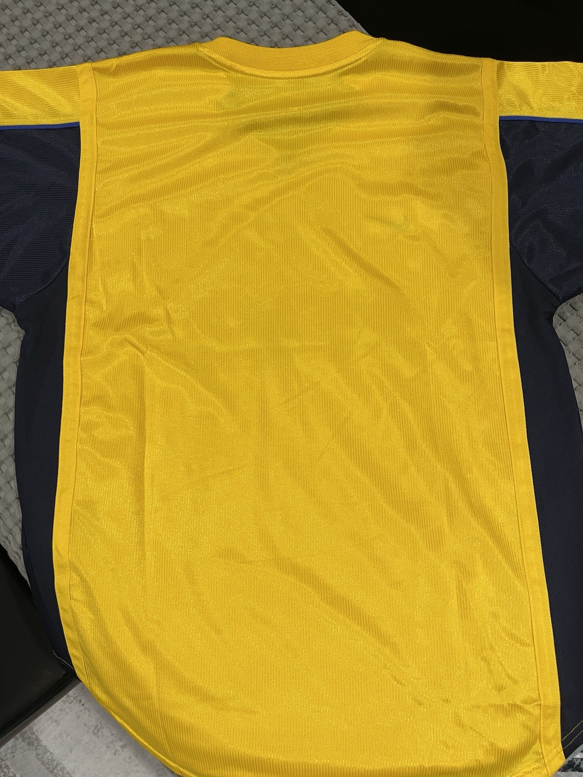 Nike Arsenal SEGA Yellow Navy Soccer Jersey Size L thumbnail 5