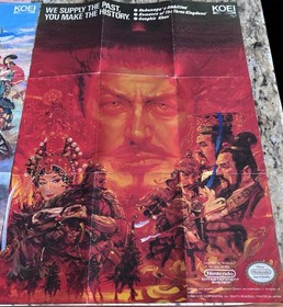 Nintendo NES Poster Lot Of 4. L&rsquo;Empereur, Nobunaga 2, Romance of The 3 Kingdoms