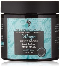 All Natural  Authentic Dead Sea Mud Mask for Face  Body Infused with Collagen,