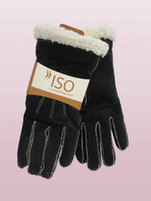 ISO ISOTONER BRAND LG WOMEN'S BLACK SUEDE GLOVES NWOB