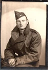 Vintage WWII Era Photo Young US Soldier Military Uniform Portrait Sepia Tone