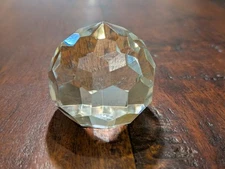 Vintage TIFFANY & CO. Clear  Crystal Diamond Faceted Paperweight