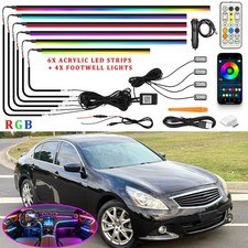 10 in 1 LED Neon Interior Strip Light RGB Ambient Lights Kits For INFINITI G37