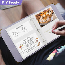 Photo Album Refill Pages for 3 Ring Binder, 60 Pages 9 x 11 Inch Self Adhesiv...