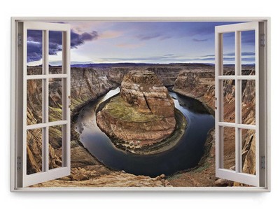 120x80cm Wandbild Fensterbild Colorado River USA Grand Canyon Horseshoe Bend