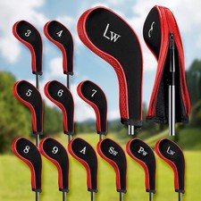 Golf Iron Head Covers Zippered 11pc Set 3-LW For LEFT  RIGHT Handed Clubs NEW