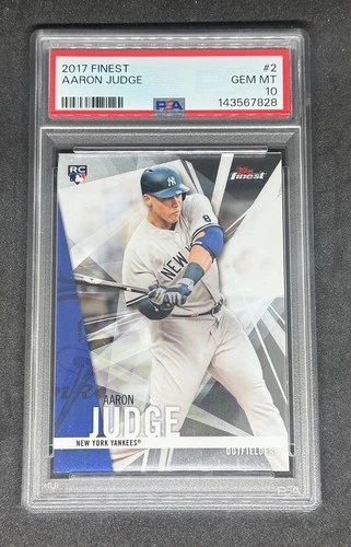 2017 Topps Finest Aaron Judge Rookie PSA 10 YANKEES #2