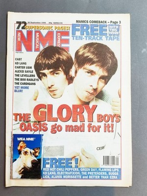 NME MAGAZINE 30 SEPTEMBER 1995 OASIS ICONIC COVER + TAPE STILL ATTACHED - RARE
