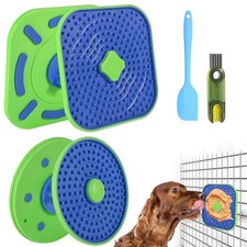 CyperGlory Interactive Licking Mat for Mixed 4 Pcs Pack, circles and squares