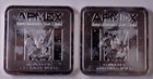 Geiger LEV APMEX 1 oz .999 fine silver square, spotted