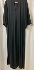 HALSTON IV Dorian Black Caftan Maxi Dress Vintage 70s Studio 54 Glam Chic