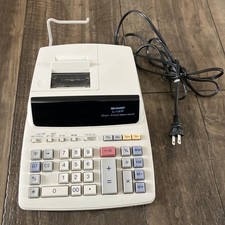 Sharp EL-1197P 12-Digit Printing Calculator Needs New Ink Ribbon