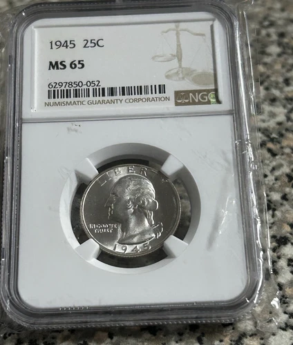 1945 25C MS65 NGC
