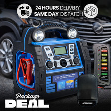 Jump Starter Power Pack Heavy Duty Jumpstart Battery Booster Air Compressor +DM