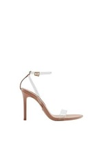ZARA WOMEN CLEAR VINYL HIGH HEELED SANDALS STRAPS NEW TAG SIZE UK 4 37 AIRFIT®.