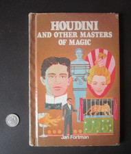 Vintage 1977 HOUDINI AND OTHER MASTERS OF MAGIC HARDCOVER BOOK Fortman 48 pgs.