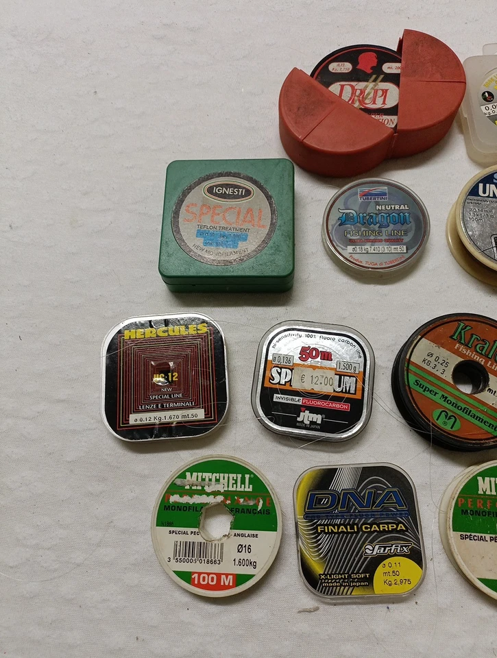 Filo Pesca Bobine Lotto 20 Pezzi Usate Da Collezione VintageLEGGETE DESCRIZIONE - Immagine 2 di 4