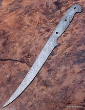 Handmade Damascus Steel Fillet Fishing kitchen Chef Knife Blank Blade