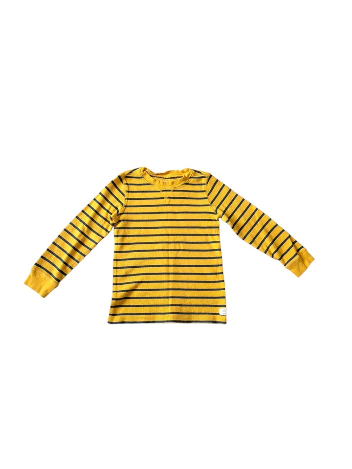 Термобелье для мальчиков Carter's желтое в полоску хлопковый топ размер 6 - Изображение 2 из 4