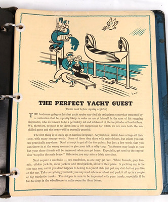 VTG Hardcover Ship's / Yacht  / Guest Register & Log Book 11  X 10  Blue & Gold