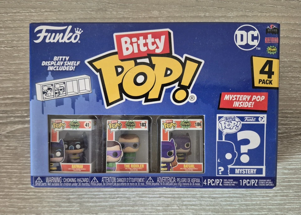Pack 4 figurines Bitty POP! DC Batman Funko Neuf - Photo 1/4