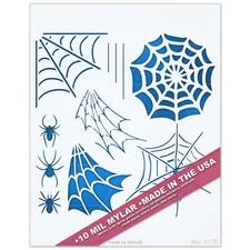 Spider Web Stencil - Halloween Spooky Spiders Decor 10 Mil Mylar Template