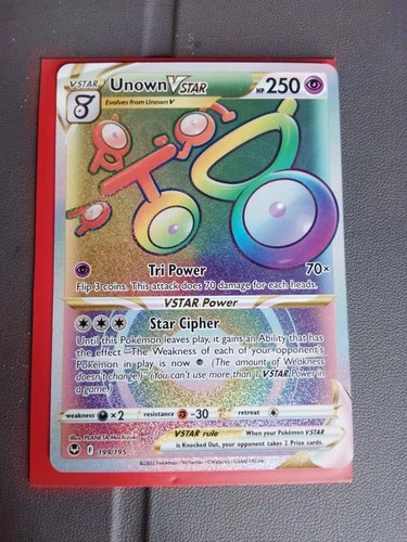 Unown VSTAR (Secret) 199/195 Swsh12: Sword & Shield - Silver Tempest Holo