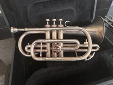 Pre-owned B&H Regent Bb Silver Cornet With Hard Case