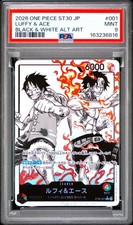 2026 ONE PIECE JAPANESE ST30-STARTER DECK EX LUFFY & ACE #001 LUFFY & ACE PSA 9