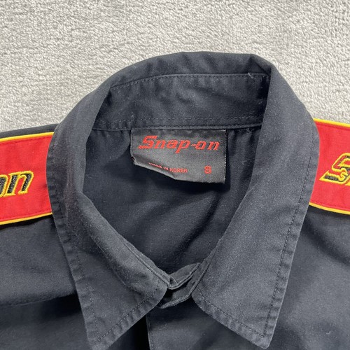 Camicia Vintage Snap On Racing Pit Crew Meccanico Bottoni Uomo Piccola Anni 90 Motorsport - Foto 12 di 14