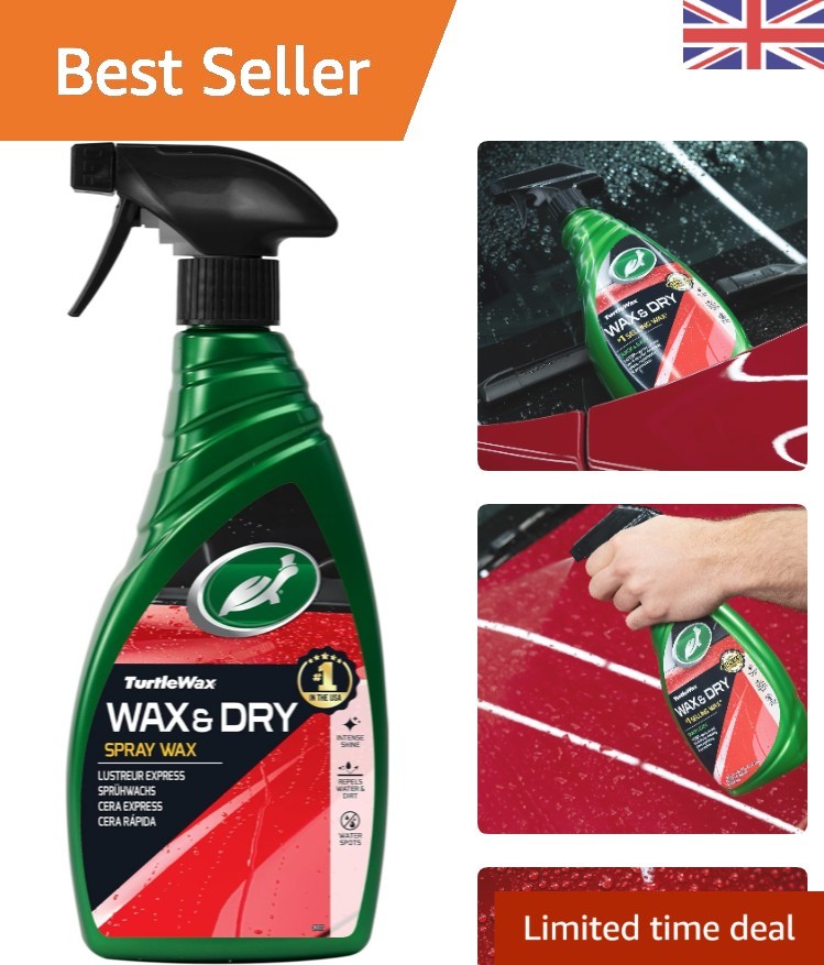 500ml Advanced Spray Wax - Carnauba Shine, Water Repellent, Streak-Free Finish