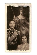 Wonder Century 1837-1937 card #01 Queen Victoria & King George VI & Elizabeth