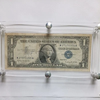 Elvis Presley Autographed 1958 Rare $1 one dollar bill with COA genuine - Image 1 of 4