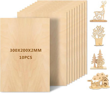 10st Holzplatte Sperrholz 2mm Lindenholz 30x20cm Basteln Modellbau DIY