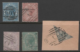 British Honduras QV Sc 8 10 12 & 26 Bisect on Piece Used Cat Val $97 Piece