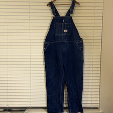 Round House Overalls Men's 50x30 Bibs Blue Jean Farmer Work Wear