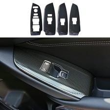 4pc Carbon Fiber Color Car Automobile Door Window Control Panel Cover Trim Fi...