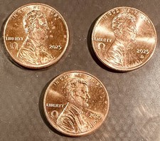 2025 P D S Lincoln Penny Cent OMEGA Counter-stamp comes 3 slab holders