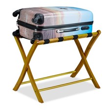 Folding wooden luggage rack Lightweight Easy Assembly Folding Suitcase Stand