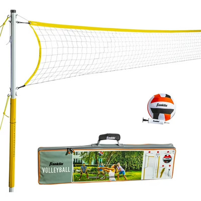 Franklin Sports Family Volleyball Set - Net Stakes, Poles, Carry Bag