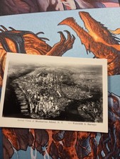 Aerial View Of Manhattan Island Vintage Miniature Photograph