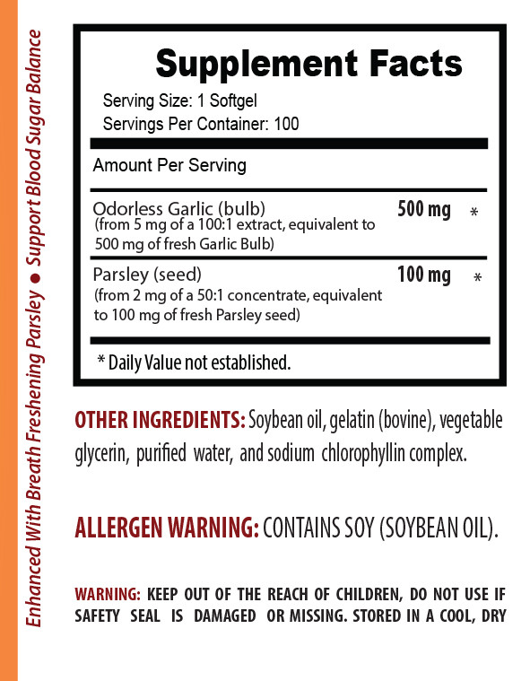 uti treatment GARLIC & PARSLEY dried parsley 2 Bottles 200