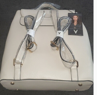 Vanessa Williams Ivory Backpack‎ Purse w Dust Bag Vanessa Williams Lush Collection Backpack Purse Off White  main image 2