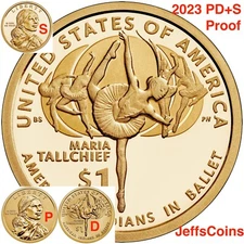 2023 PDS SACAJAWEA NATIVE AMERICAN MariaTallChief Ballet ROLL P D S PROOF 3 Best
