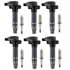 Set of 6pcs Ignition Coil & Spark Plug for 2011-2016 Ford Mustang V6 3.7L UF553