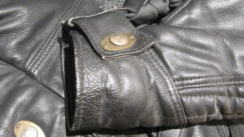 LEATHER MOTORCYCLE JACKET ~ LADIES SIZE 12-14 Medium - Picture 13 of 15