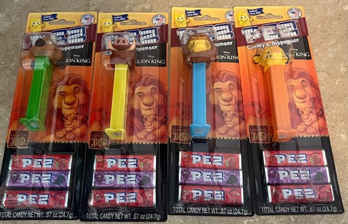 PEZ The Lion King Disney Dispensers 2024 Mufasa/Pumba/Nala/Timon