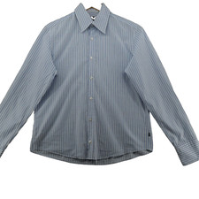Hugo Boss Fitted Men's Size M White Stripe Long Sleeve Casual Shirt
